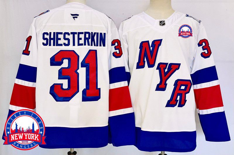 Men New York Rangers #31 Shesterkin White Fanatics 2025 NHL Jersey style 5->new york rangers->NHL Jersey